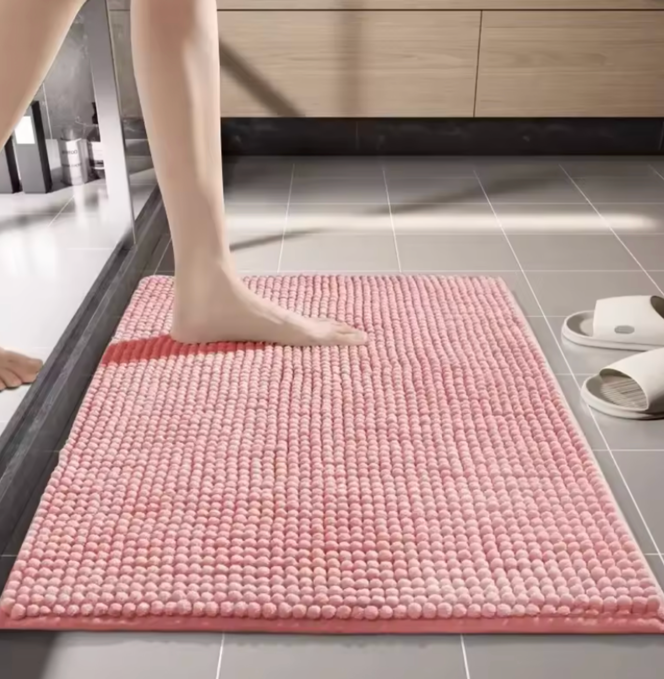 Non-Slip Bath Mat | Soft & Ultra-Absorbent Quick-Dry Plush | Machine Washable Comfort Bathroom Rug