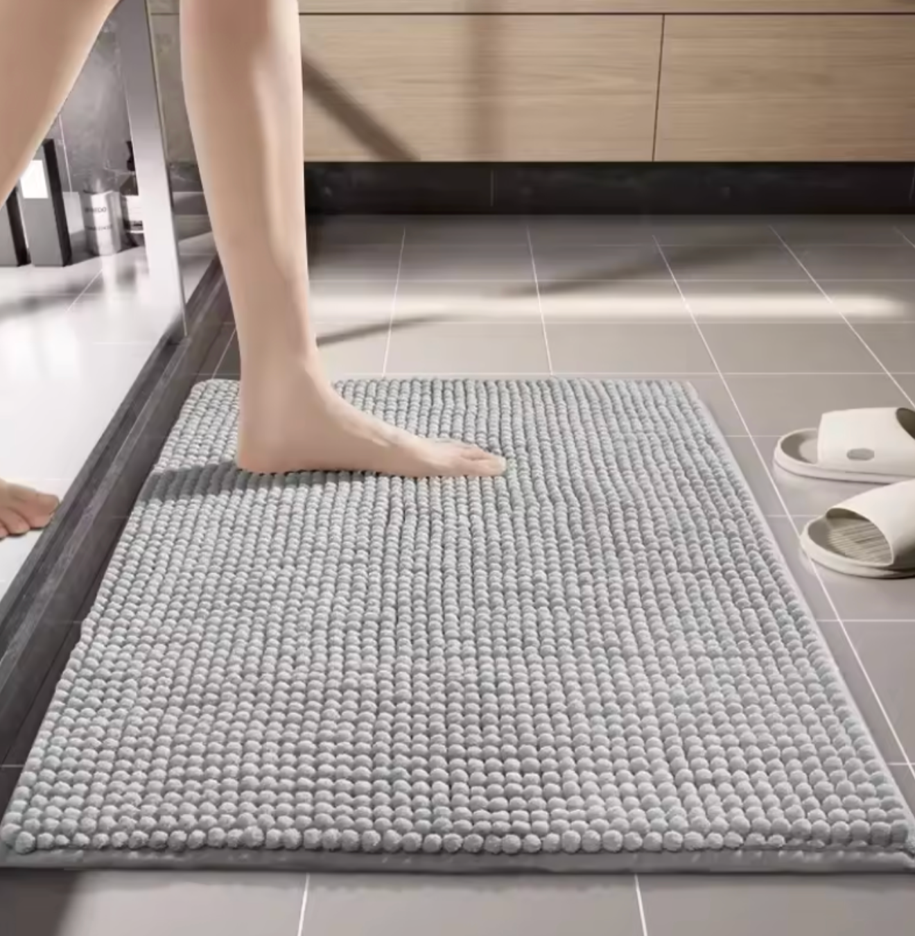 Non-Slip Bath Mat | Soft & Ultra-Absorbent Quick-Dry Plush | Machine Washable Comfort Bathroom Rug