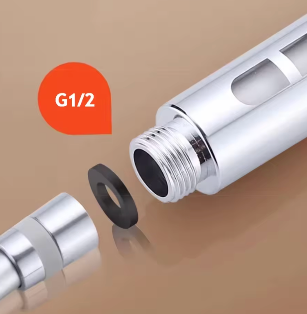 5-Mode High-Pressure Shower Head | Water-Saving Filtration System | Handheld with One-Touch Stop Button