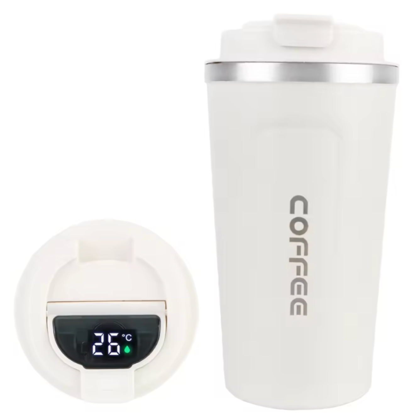 Stainless Steel Travel Tumbler | Leakproof Vacuum Insulated Coffee Mug | 12.8 fl oz & 17.2 fl oz Portable Cup