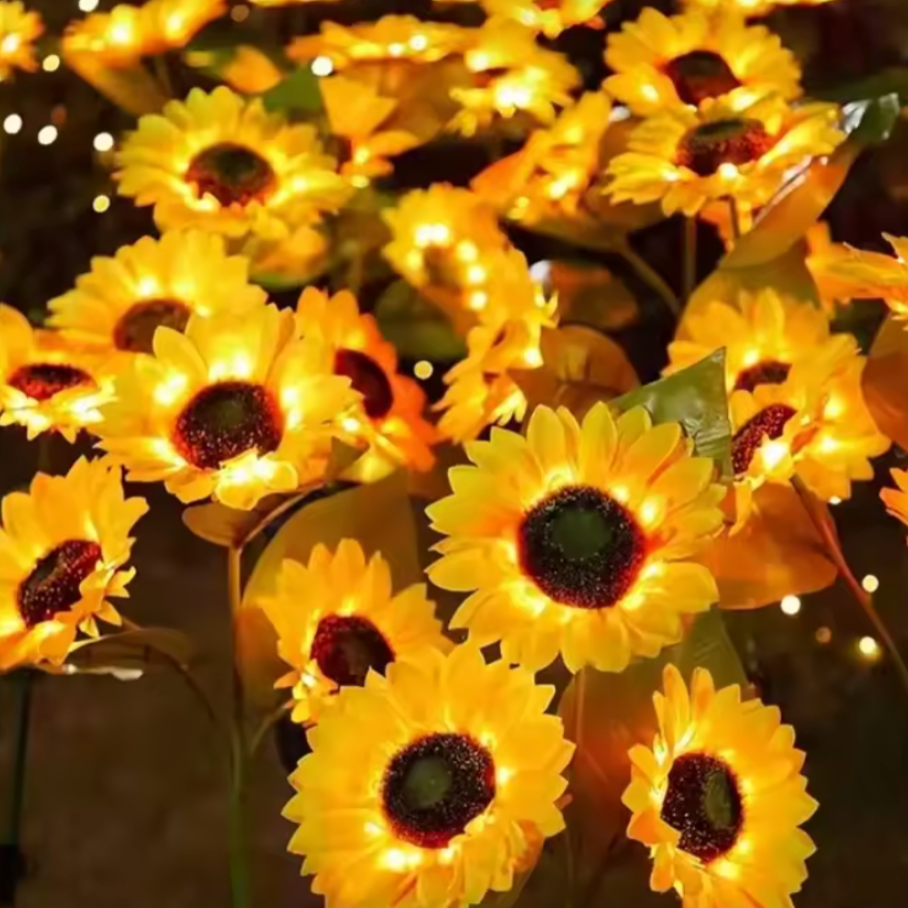 Solar LED Sunflower Garden Light | Waterproof Ground Stake Light | Outdoor Landscape & Floral Decor