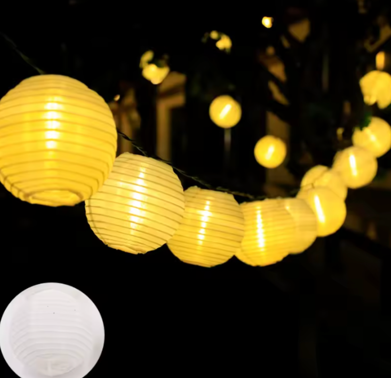 Solar LED Globe String Lights | Solar-Powered Garden Garland | Outdoor Patio & Party Decor