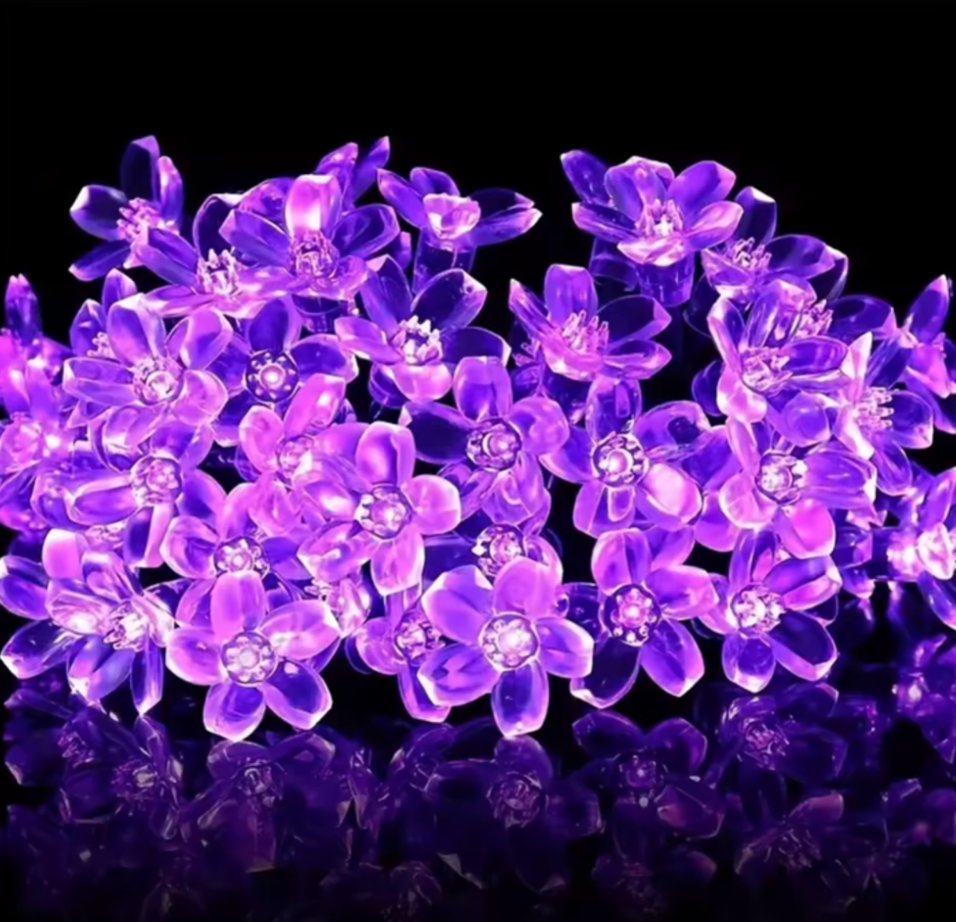 Solar Flower LED String Lights | IP65 Waterproof Fairy Lights | Garden & Outdoor Landscape Decor