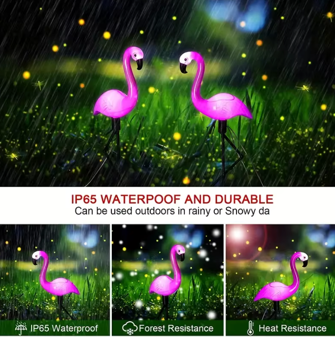 Solar Flamingo Garden Light | Pink LED Landscape Figurine with Auto On/Off