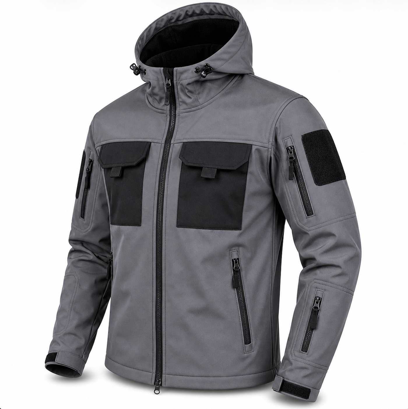 Men's Tactical Softshell Jacket | Waterproof & Windproof Performance | Outdoor Hooded Combat Gear