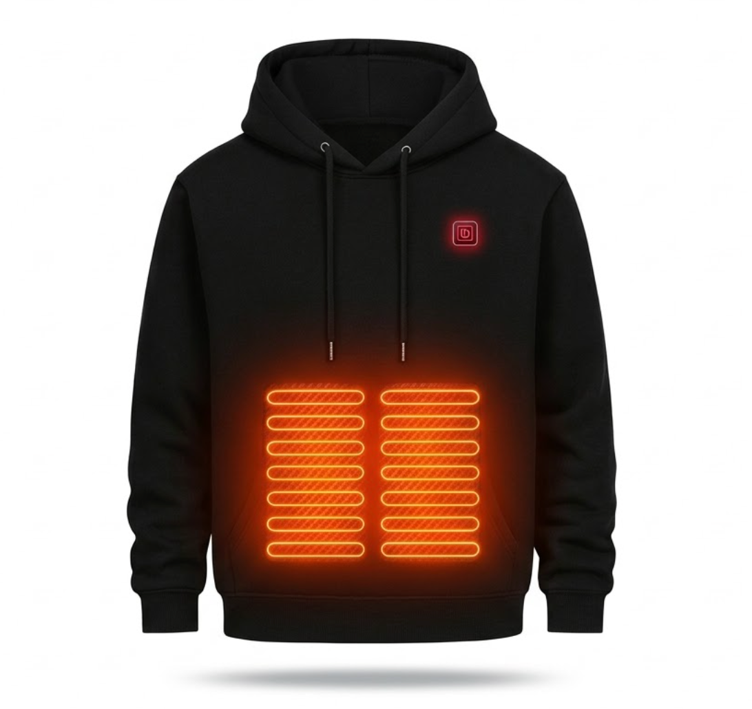 USB-Heated Hoodie for Men & Women | 3 Heat Settings