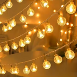 LED Bubble Sphere String Lights | Warm, Blue, or Multi-Color Decorative Indoor Lighting