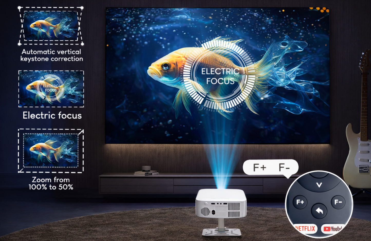 LUMENARC X8 | Smart Cinema Projector | 8K Support, Android 13 & 12000 Lumens Native 1080P