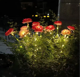 Solar Lotus Blossom | Metal Garden Art Light with Crackle-Glass Orb & Auto-Dusk Sensor