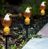 Majestic Eagle Solar Garden Stake | Resin Figurine, Auto-Dusk LED & IP65 Weatherproof