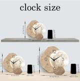 Silent Moon Wood Clock | No-Tick Quartz Movement & Artisan Wooden Frame