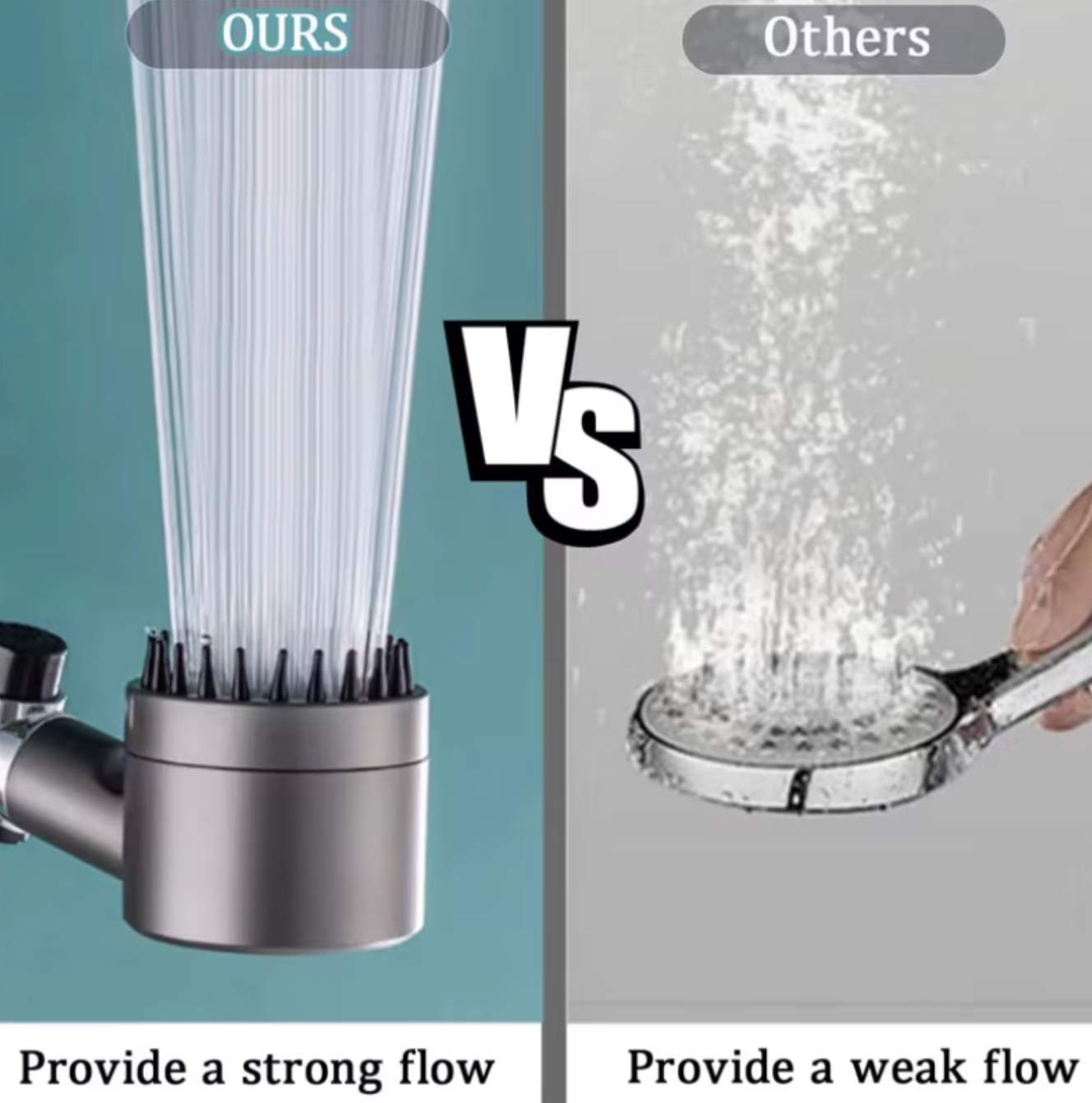 Shower Head | 3-Mode High Pressure with PP Cotton Filter & Scalp Massage