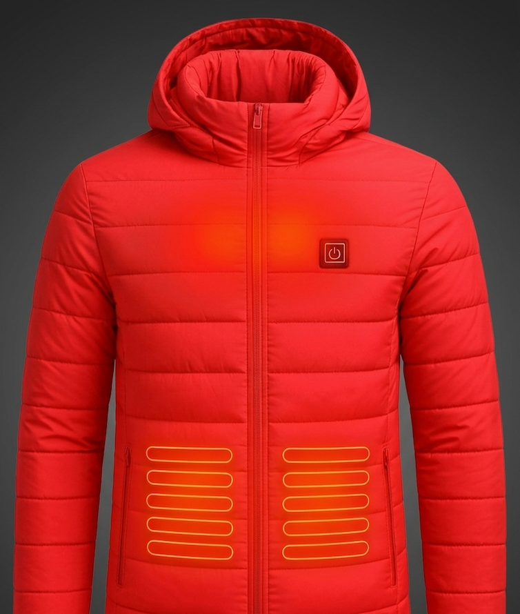 3-Zone Heated Puffer Jacket with Triple-Heat Control & Weather-Resistant Shell