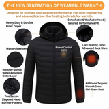 3-Zone Heated Puffer Jacket with Triple-Heat Control & Weather-Resistant Shell