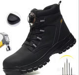 Men's Waterproof Safety Work Boots | Steel Toe & Puncture-Resistant Sole | Heavy-Duty Protective Outdoor Footwear