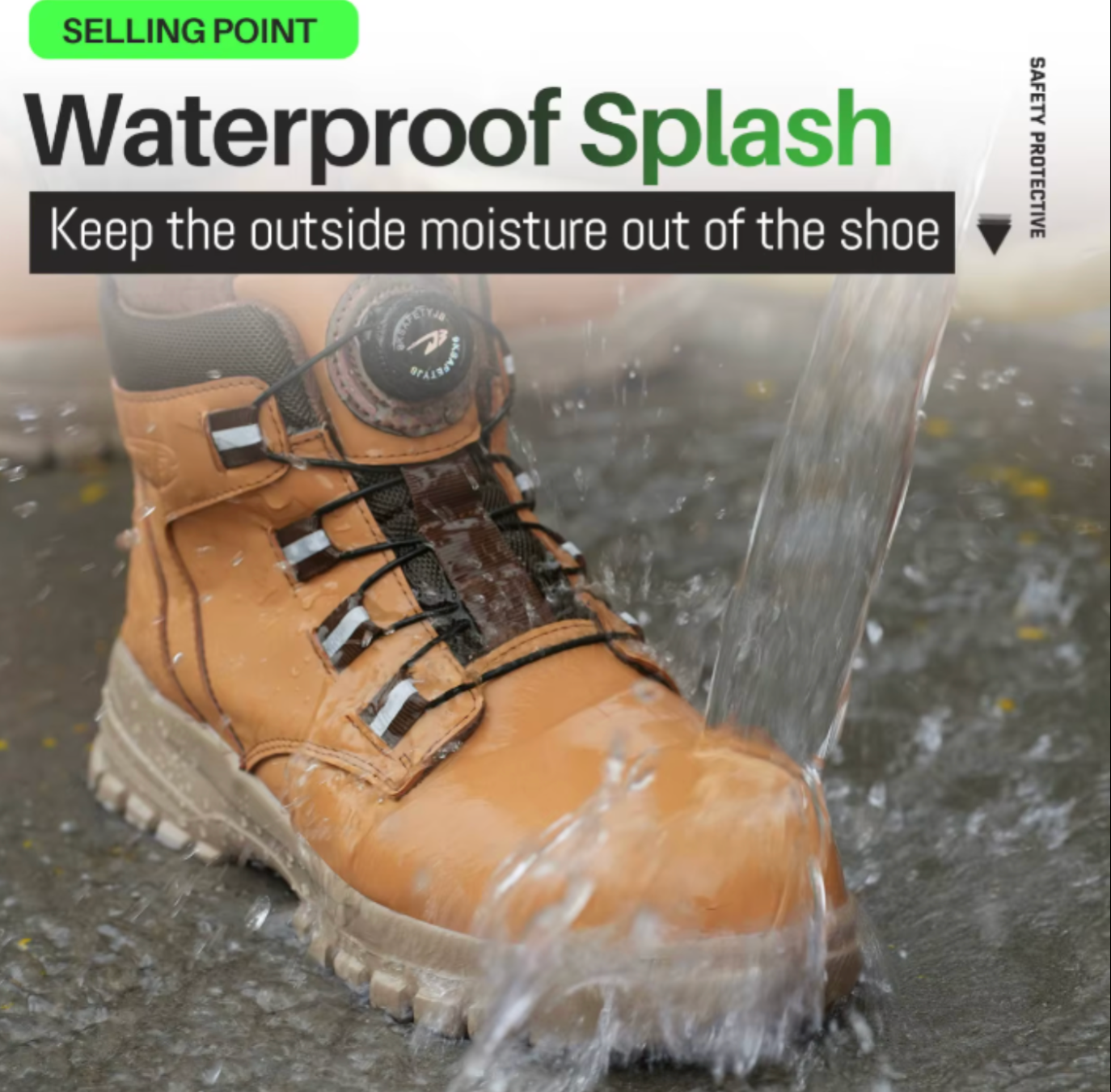 Men's Waterproof Safety Work Boots | Steel Toe & Puncture-Resistant Sole | Heavy-Duty Protective Outdoor Footwear