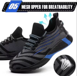 Men's Safety Work Shoes | Lightweight Steel Toe & Breathable Mesh | High-Comfort Athletic Protection