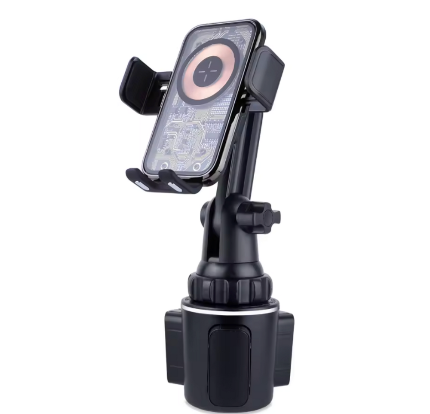 Wireless Car Charger Cup Holder Mount | Durable Adjustable Clamp | Fast Charging Smartphone Cradle for Cars