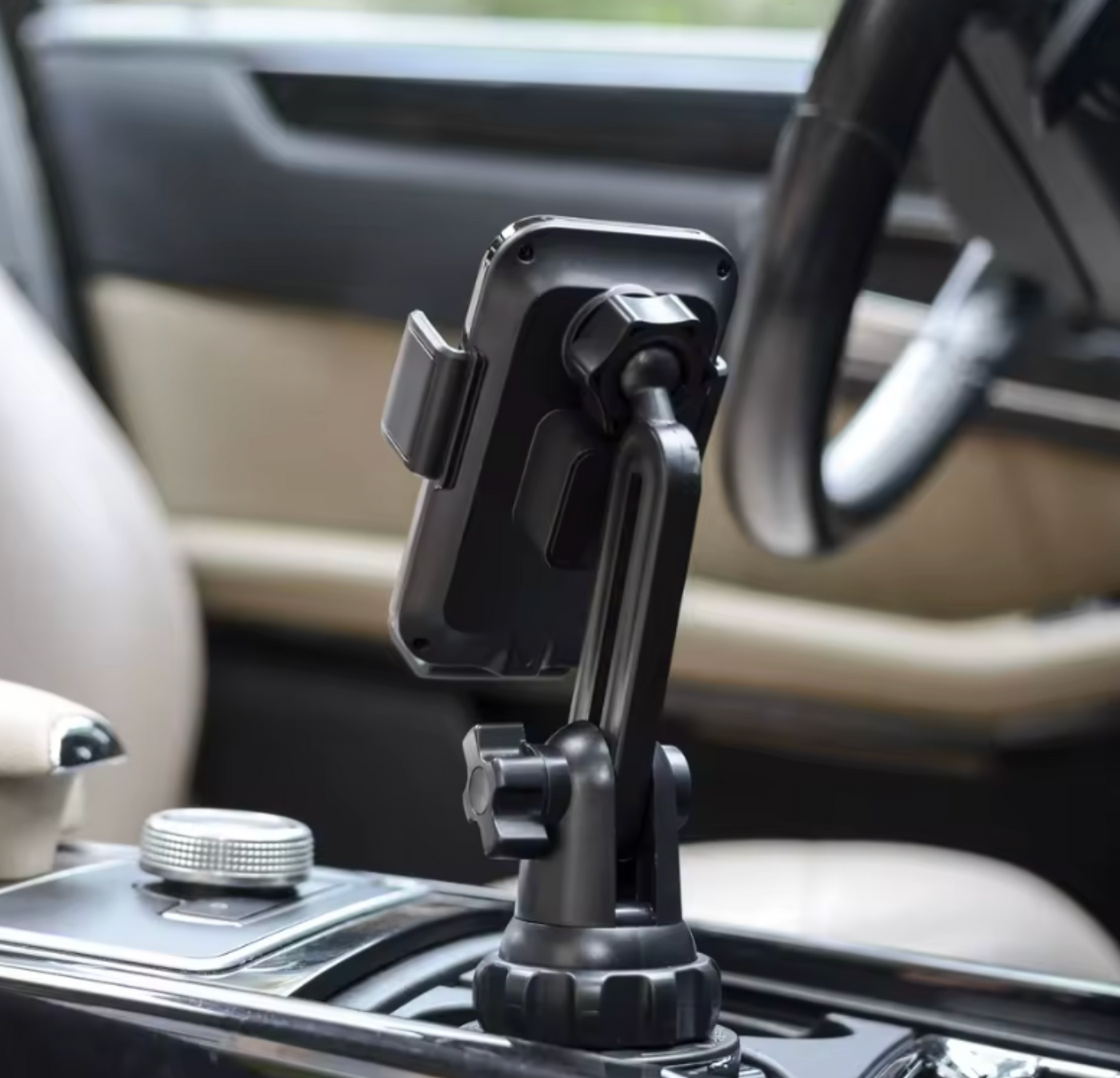 Wireless Car Charger Cup Holder Mount | Durable Adjustable Clamp | Fast Charging Smartphone Cradle for Cars