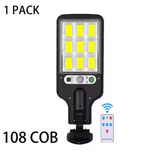 Solar LED Security Wall Light | 108 COB Motion Sensor Outdoor Lighting | IP65 Waterproof & Energy-Efficient Night Light