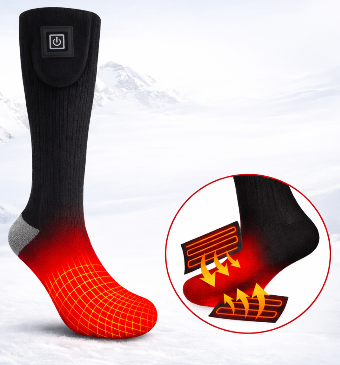 Heated Socks | Electric Thermal Winter Warming | Outdoor, Skiing & Cold Weather Performance Gear