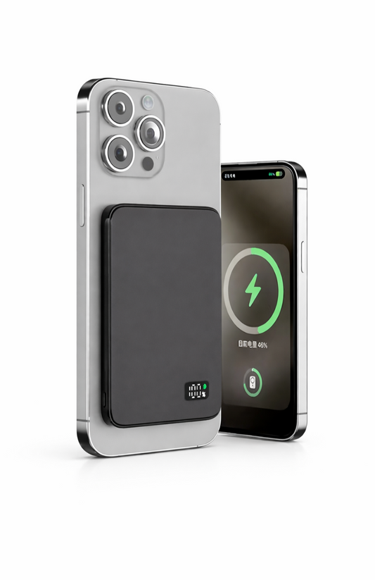 Ultra-Slim MagSafe Power Bank | 10,000 mAh Magnetic Wireless Fast Charging | Portable Wearable Battery Pack