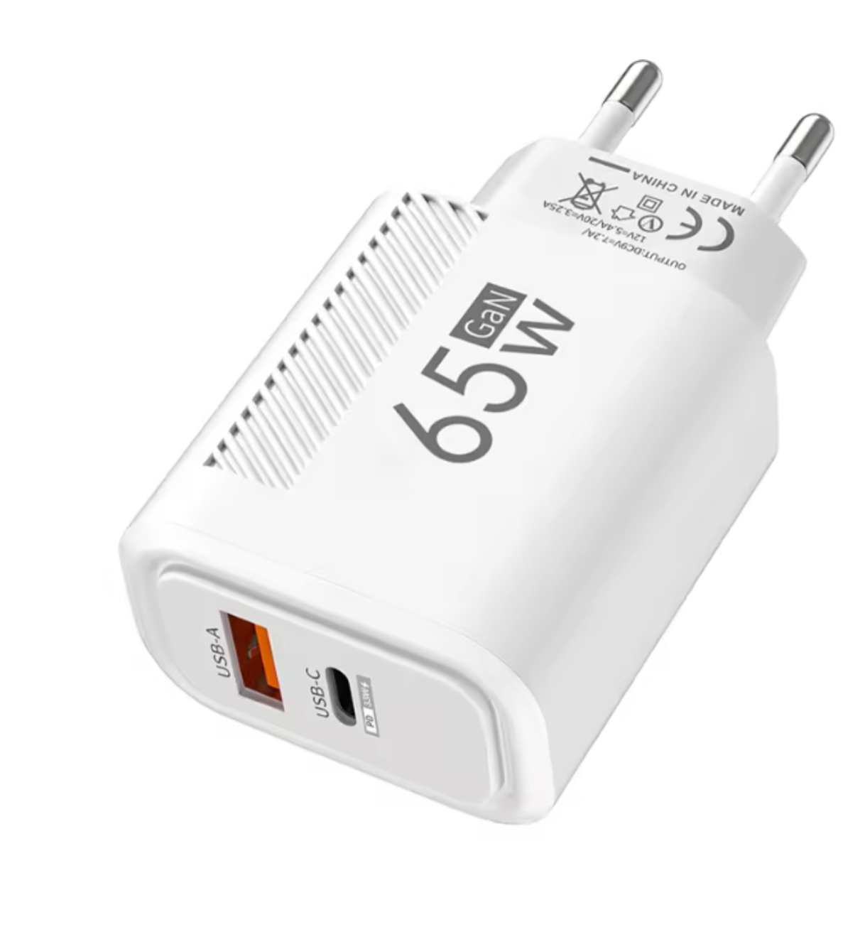 USB-C Dual Port Fast Charger | Quick Charge 3.0 Wall Adapter | High-Speed Power for Smartphones & Tablets