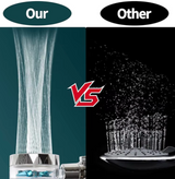 360° Turbo High-Pressure Shower Head | Integrated Water-Saving Filter | Handheld with One-Touch Stop Button