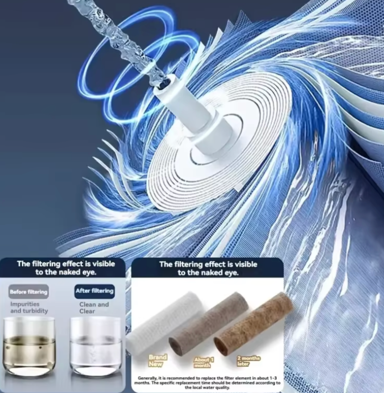 5-Mode High-Pressure Shower Head | Water-Saving Filtration System | Handheld with One-Touch Stop Button