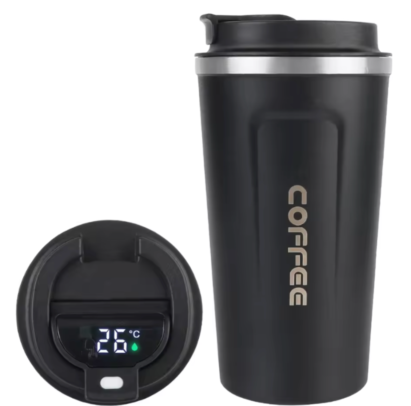 Stainless Steel Travel Tumbler | Leakproof Vacuum Insulated Coffee Mug | 12.8 fl oz & 17.2 fl oz Portable Cup