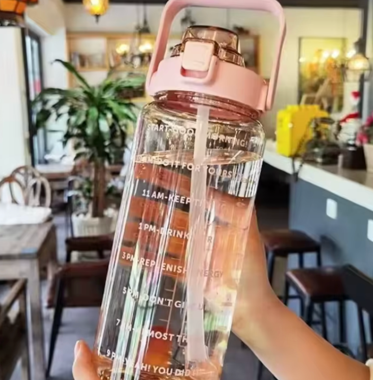 2L Sports Water Bottle | Large Motivational Time Marker | Fitness, Gym & Everyday Hydration