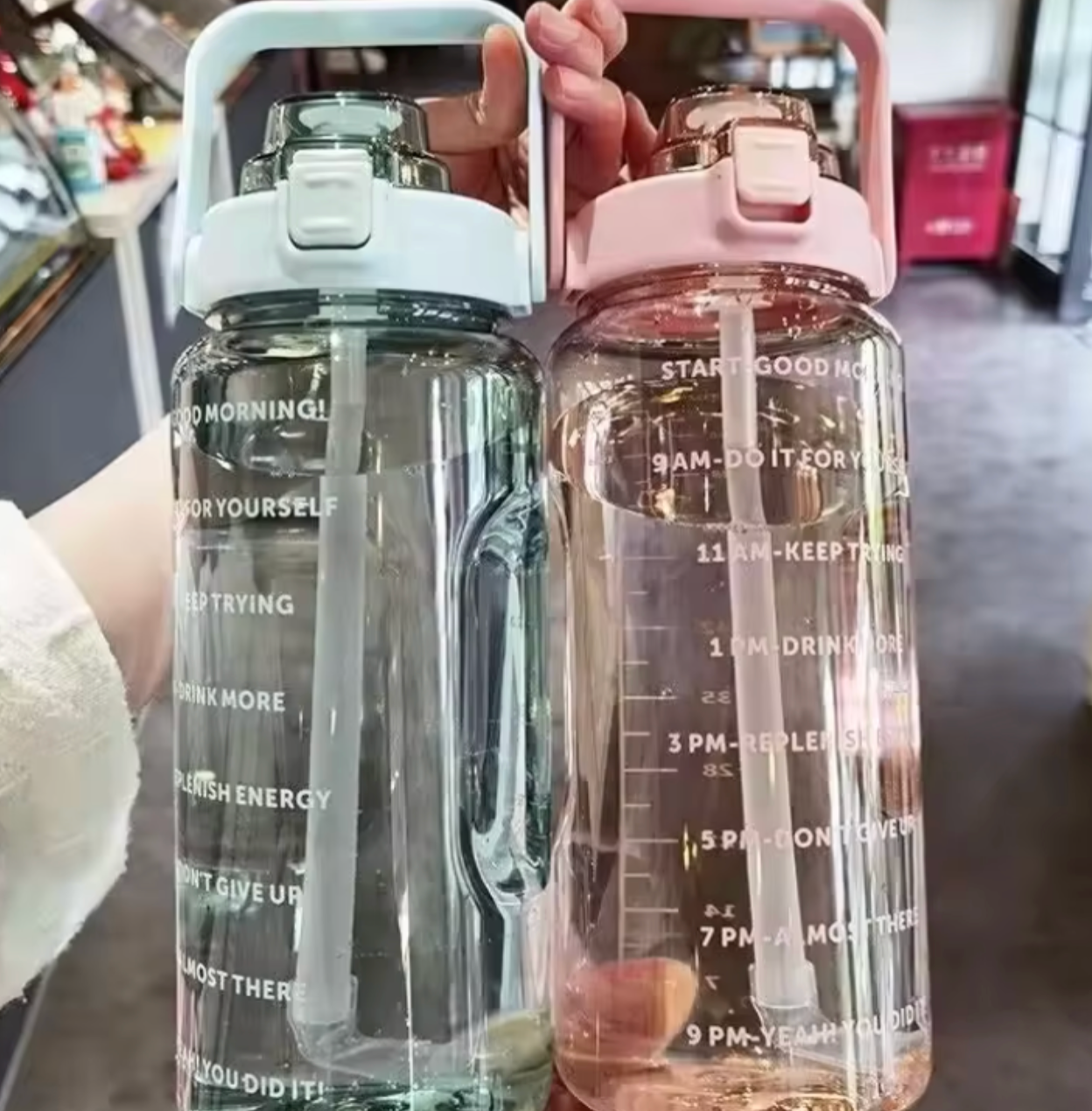 2L Sports Water Bottle | Large Motivational Time Marker | Fitness, Gym & Everyday Hydration
