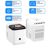 Smart Mini LED Projector | Portable Home Cinema & 8K Decoding | WiFi 6 & Bluetooth 5.4 Smart Hub