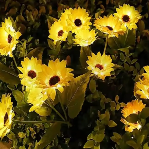 Solar LED Sunflower Garden Light | Waterproof Ground Stake Light | Outdoor Landscape & Floral Decor