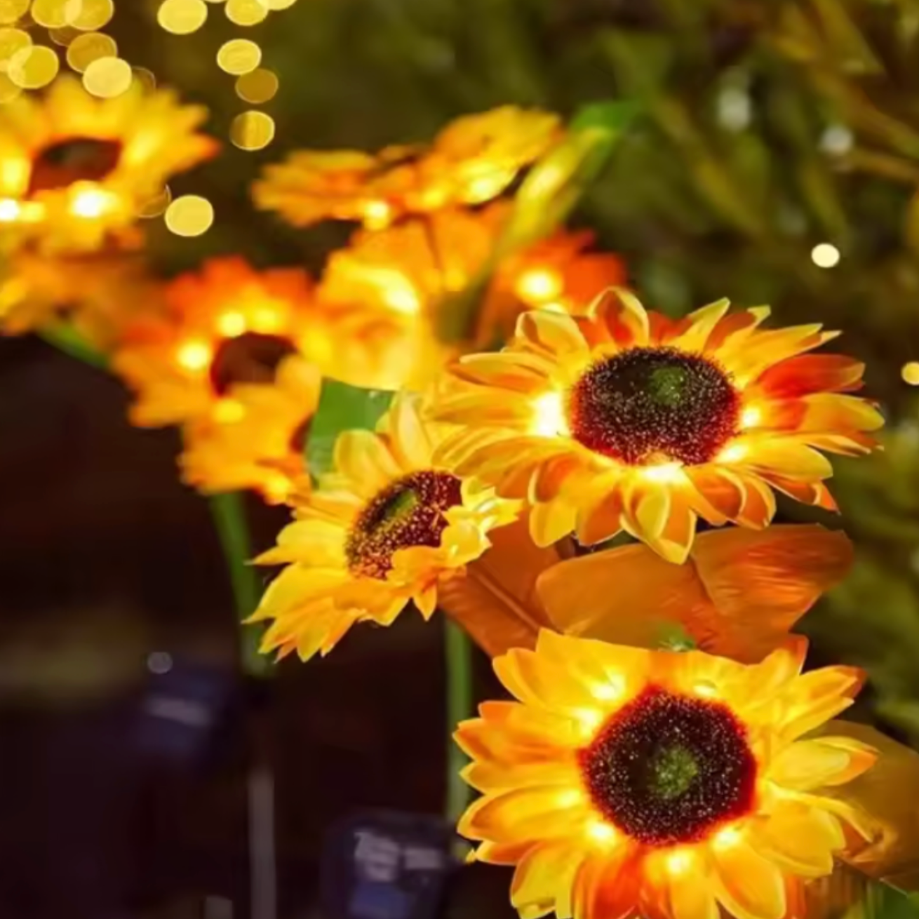 Solar LED Sunflower Garden Light | Waterproof Ground Stake Light | Outdoor Landscape & Floral Decor