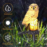 Solar LED Owl Garden Light | Waterproof Ground Stake Light | Outdoor Landscape & Pathway Decor