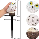 Solar LED Owl Garden Light | Waterproof Ground Stake Light | Outdoor Landscape & Pathway Decor