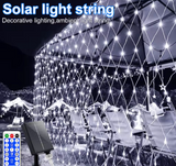Solar LED Net Lights | Outdoor Mesh Garden & Patio Lighting | Remote Control & Multi-Mode Decor