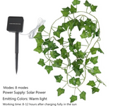 Solar LED Ivy String Lights | Green Leaf Garland | Garden, Patio & Outdoor Decor