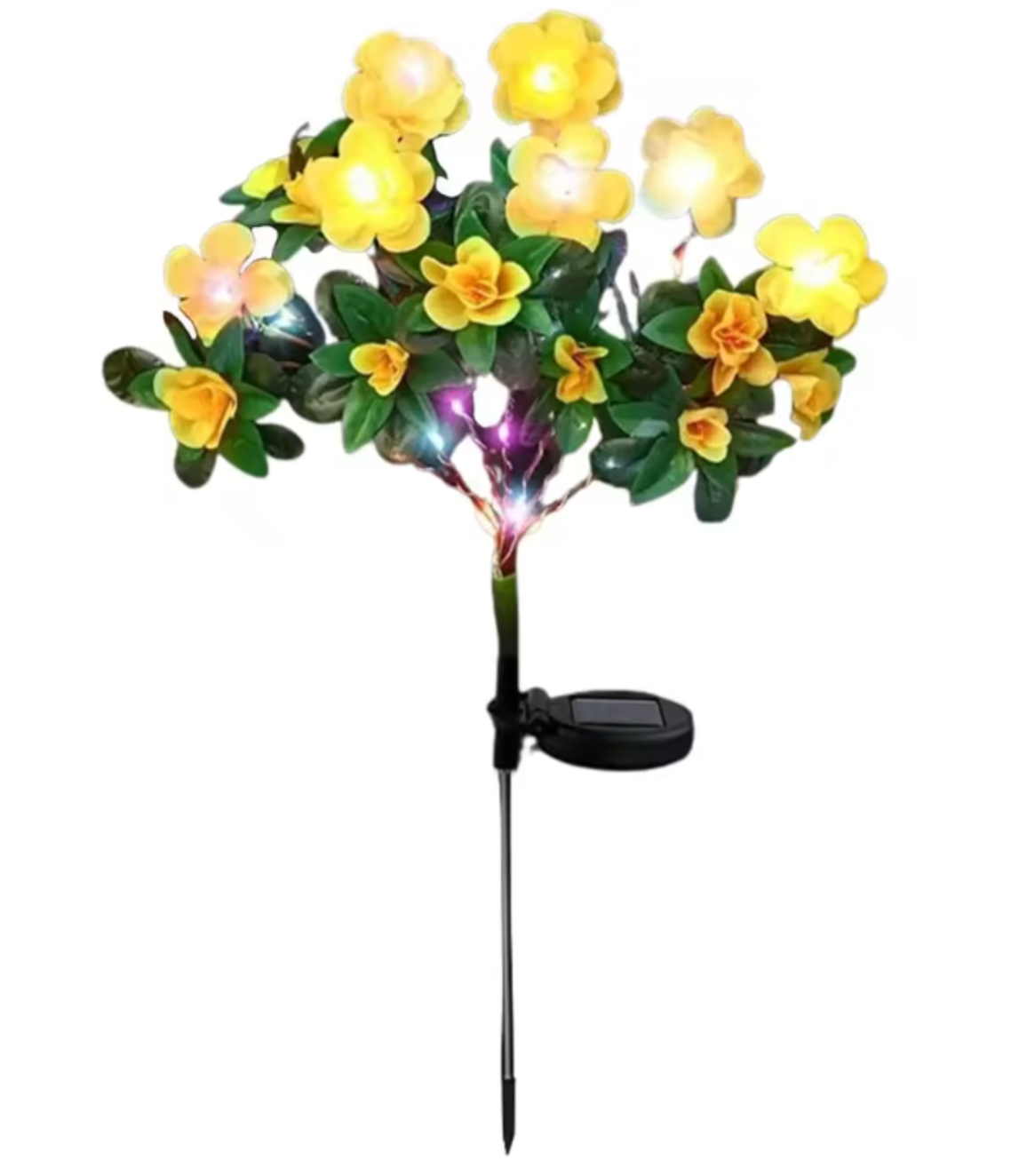 Solar Azalea Flower Garden Light | Waterproof LED Landscape Stake | Outdoor Floral Decor