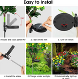 Solar Azalea Flower Garden Light | Waterproof LED Landscape Stake | Outdoor Floral Decor