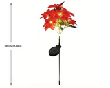 Solar LED Christmas Star Flower Light | Decorative Garden Stake | Outdoor Holiday Landscape Decor