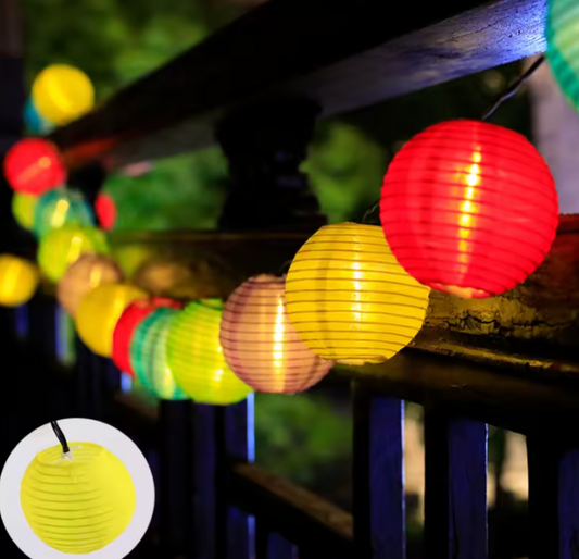 Solar LED Globe String Lights | Solar-Powered Garden Garland | Outdoor Patio & Party Decor
