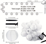 Solar LED Globe String Lights | Solar-Powered Garden Garland | Outdoor Patio & Party Decor