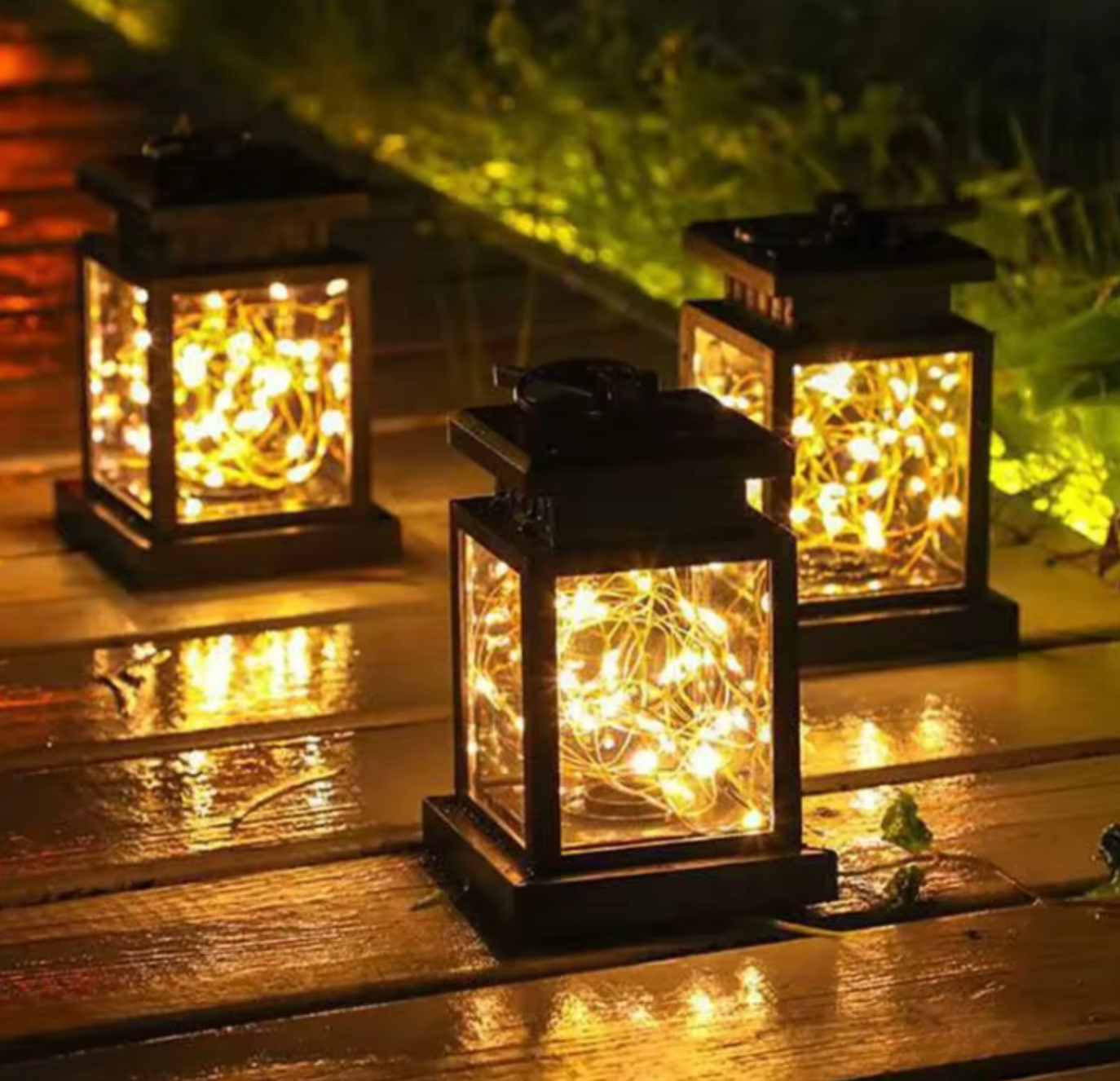 Solar LED Outdoor Lantern | Realistic Candle Effect | Decorative Floor & Hanging Lamp