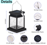 Solar LED Outdoor Lantern | Realistic Candle Effect | Decorative Floor & Hanging Lamp