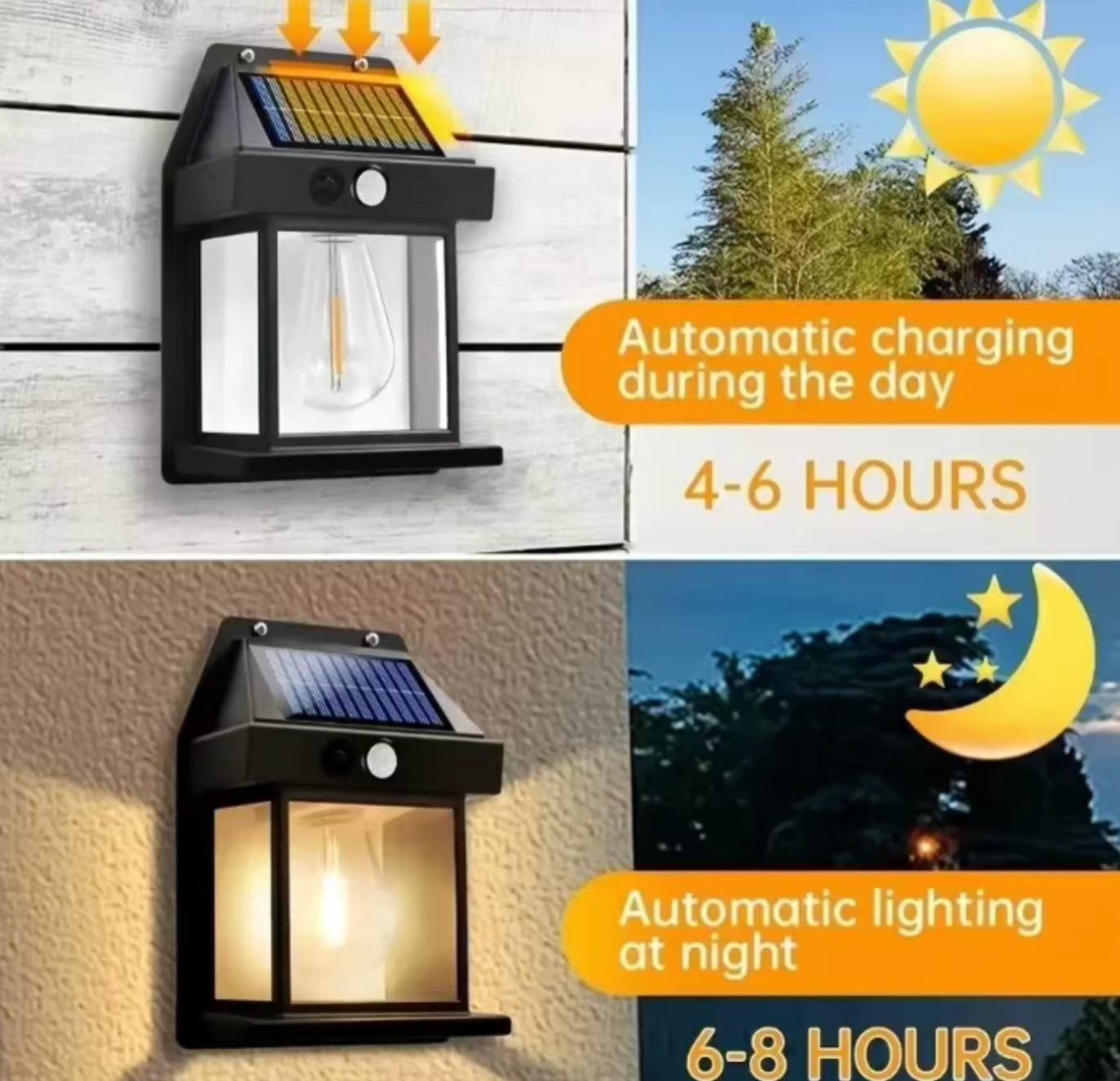Solar LED Wall Light | Motion Sensor & IP65 Waterproof | Outdoor Security & Garden Lighting