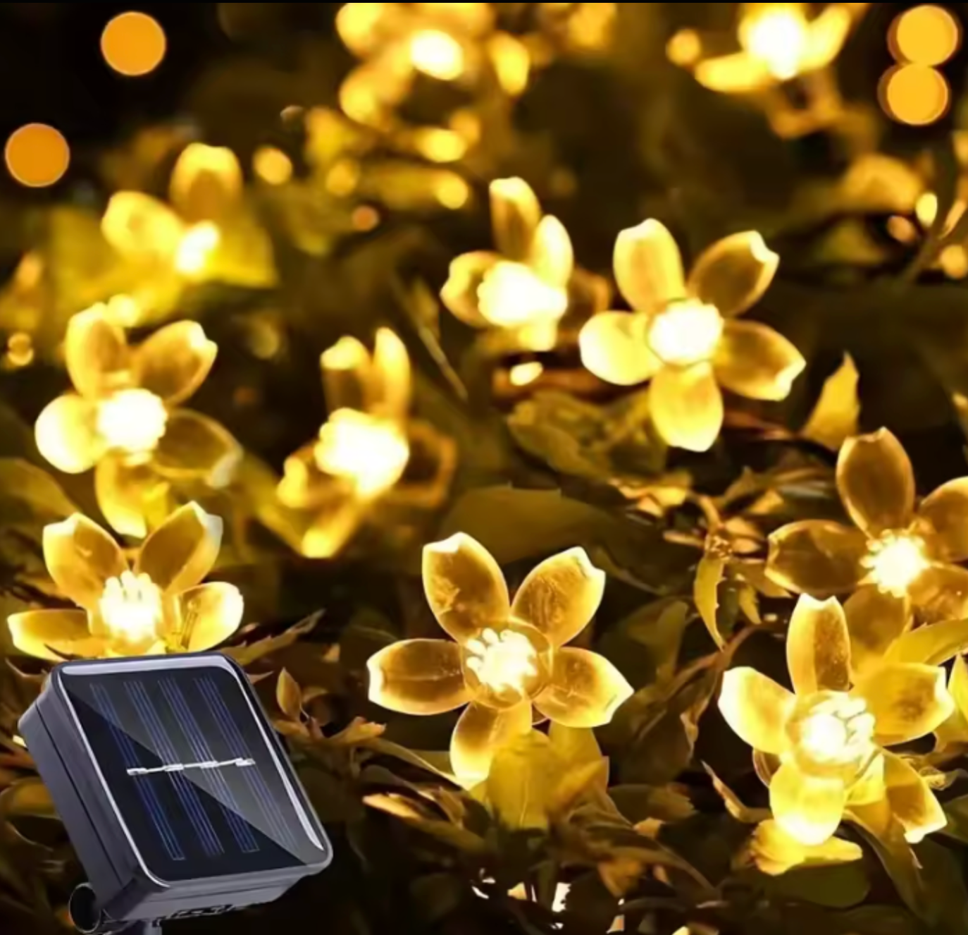 Solar Flower LED String Lights | IP65 Waterproof Fairy Lights | Garden & Outdoor Landscape Decor