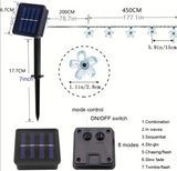 Solar Flower LED String Lights | IP65 Waterproof Fairy Lights | Garden & Outdoor Landscape Decor