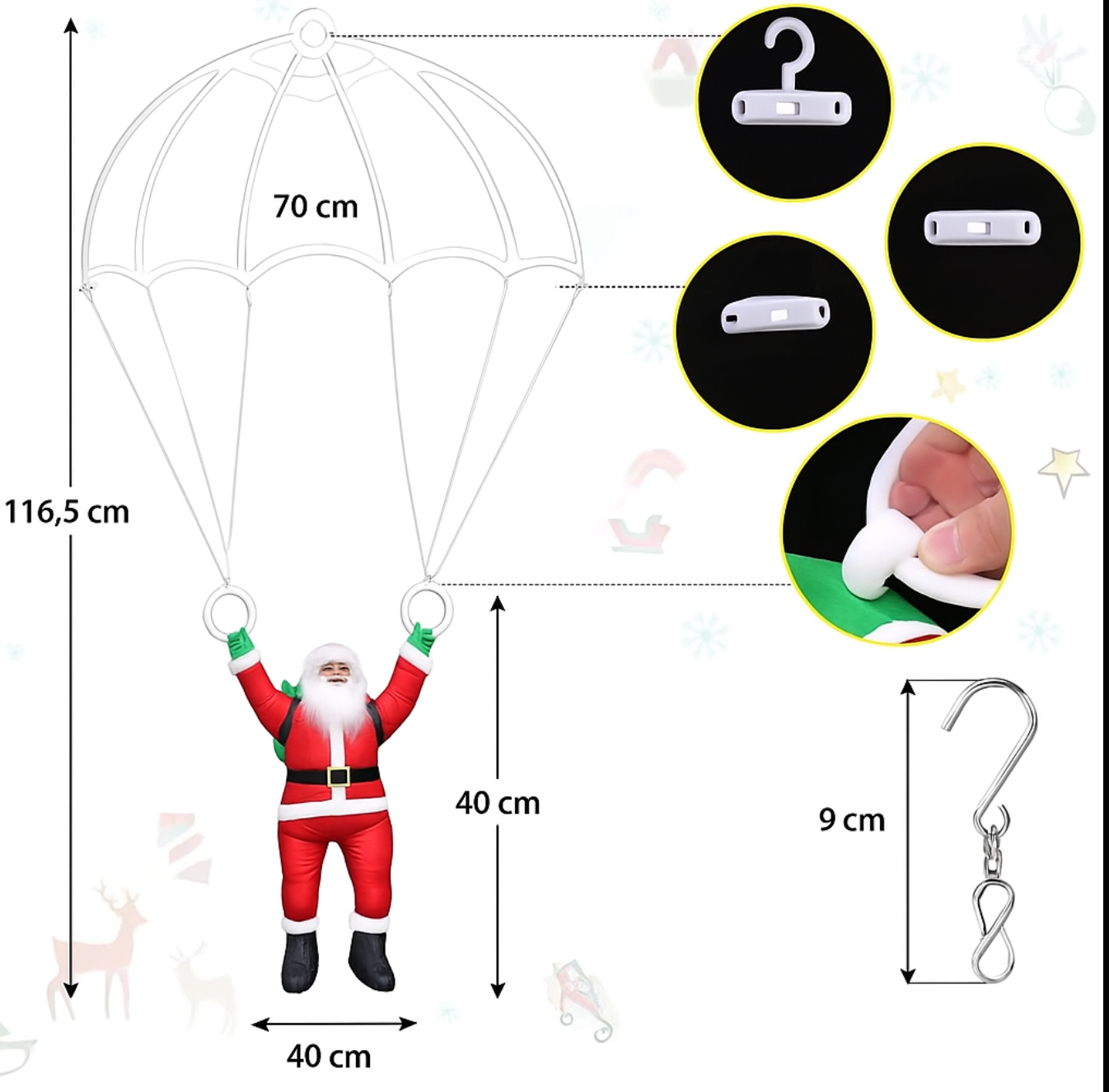 33-Inch Smart LED Santa Claus Christmas Light | App & Remote Control | Indoor/Outdoor